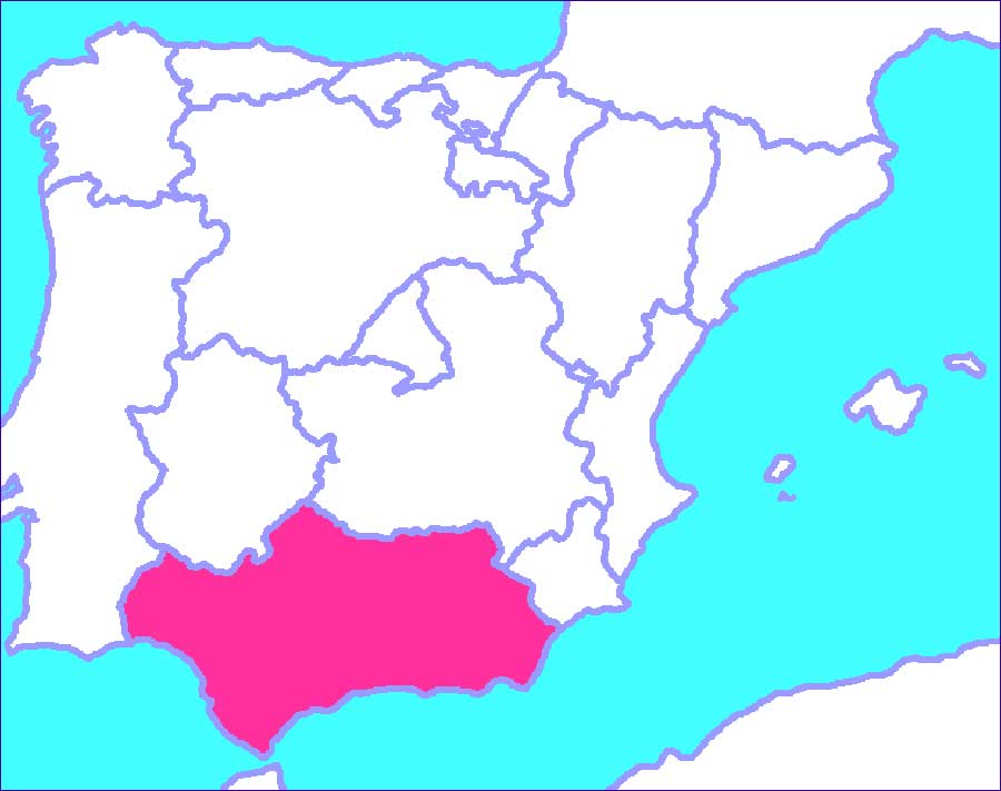 Mapa mudo Andalucía